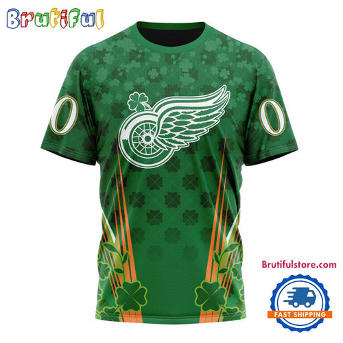 NHL Detroit Red Wings Special St. Patrick’s Day All Over Print Shirts