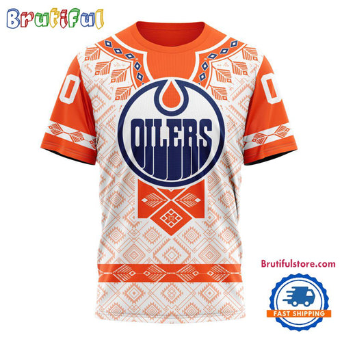 NHL Edmonton Oilers Hockey Team Native Heritage Design T Shirt, Hoodie, Sweatshirt