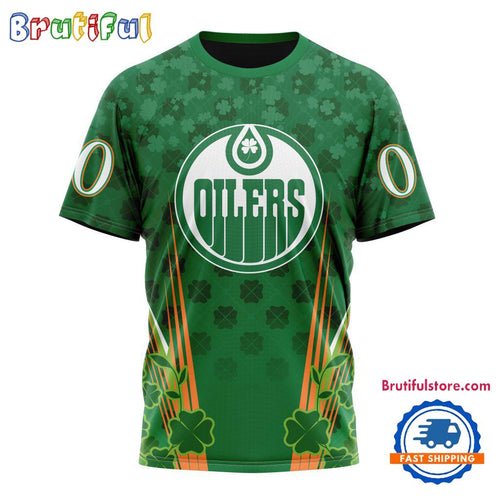 NHL Edmonton Oilers Special St. Patrick’s Day All Over Print Shirts