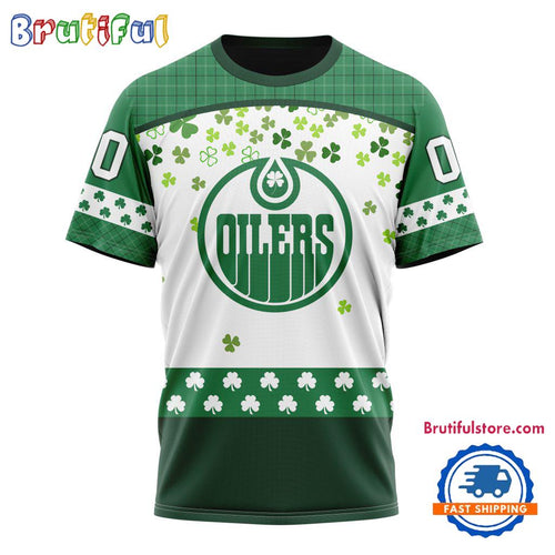 NHL Edmonton Oilers St. Patrick’s Day For Hockey Fans New Design T Shirt