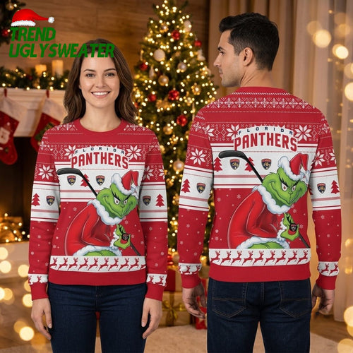 NHL Florida Panthers Ugly Sweater Grinch Christmas Sweater