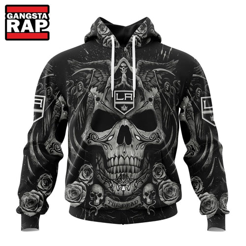 NHL Los Angeles Kings Special Design Halloween With Skull Art Hoodie, T Shirt