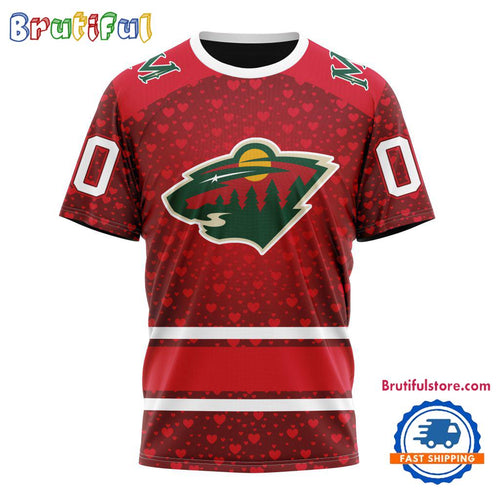 NHL Minnesota Wild Hockey Team Gift For Valentines Day TShirt, Sweatshirt, Hoodie