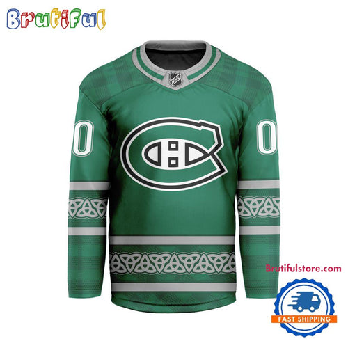 NHL Montreal Canadiens For St.Patrick’s Day Limited New Hockey Jersey