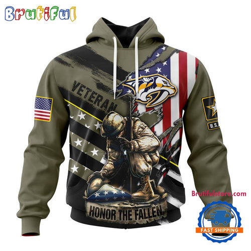 NHL Nashville Predators Special Hockey Honor Veterans And Their Families Hoodie, TShirt, Sweatshirt