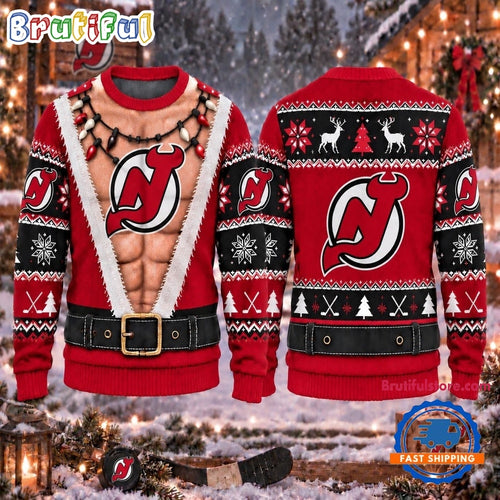 NHL New Jersey Devils Funny Body Christmas Ugly Sweater