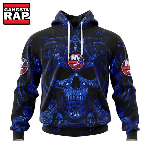 NHL New York Islanders Special Design Halloween With Skull Art Hoodie, T Shirt