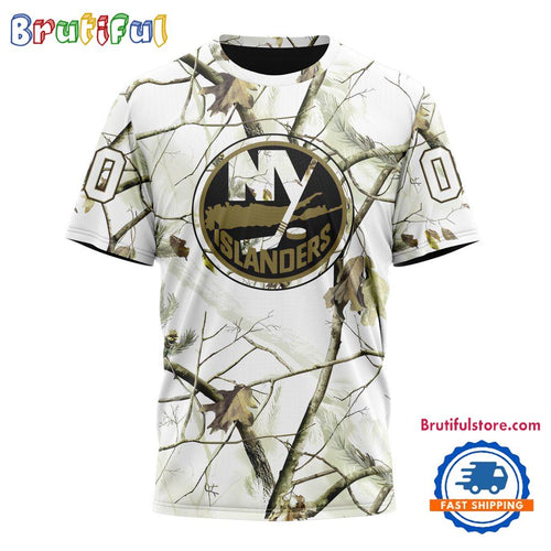 NHL New York Islanders Special White Winter Hunting Camo T Shirt, Hoodie, Sweatshirt