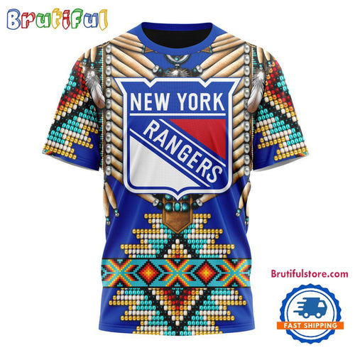 NHL New York Rangers Special Native American Costume Hockey Team Design T Shirt, Hoodie, Sweatshirt