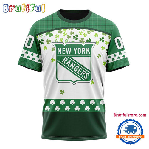 NHL New York Rangers St. Patrick’s Day For Hockey Fans New Design T Shirt