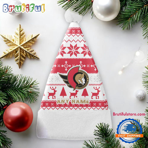 NHL Ottawa Senators Hockey Team Christmas Hat, Sport Santa Hats, Christmas Hat Gift