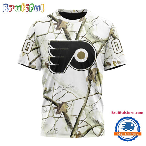 NHL Philadelphia Flyers Special White Winter Hunting Camo T Shirt, Hoodie, Sweatshirt