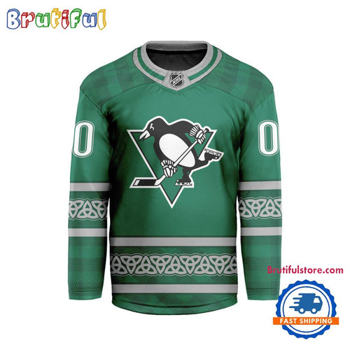 NHL Pittsburgh Penguins For St.Patrick’s Day Limited New Hockey Jersey