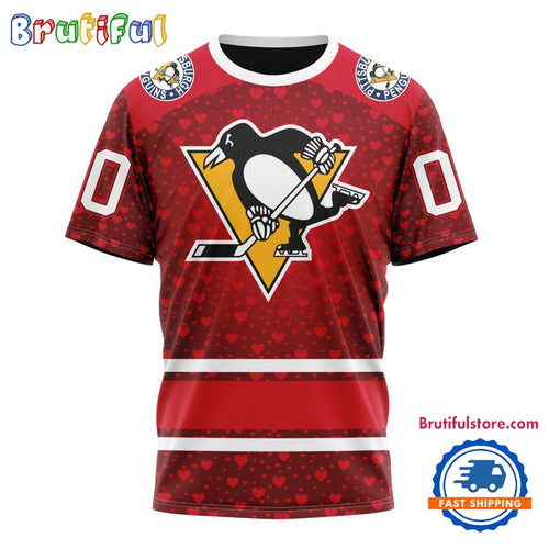 NHL Pittsburgh Penguins Hockey Team Gift For Valentines Day TShirt, Sweatshirt, Hoodie