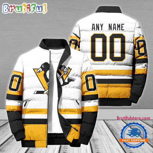 NHL Pittsburgh Penguins Hockey Team Personalized Away New Puffer Jacket