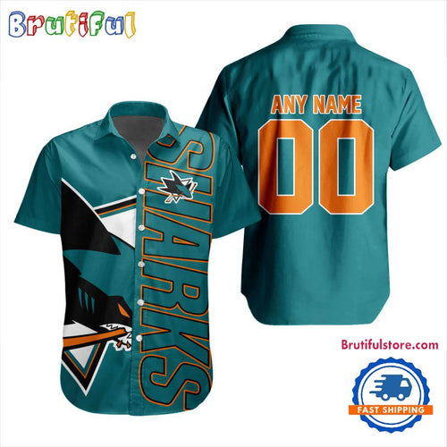 NHL San Jose Sharks New Design Hawaiian Shirt, Hockey Team Button Shirt