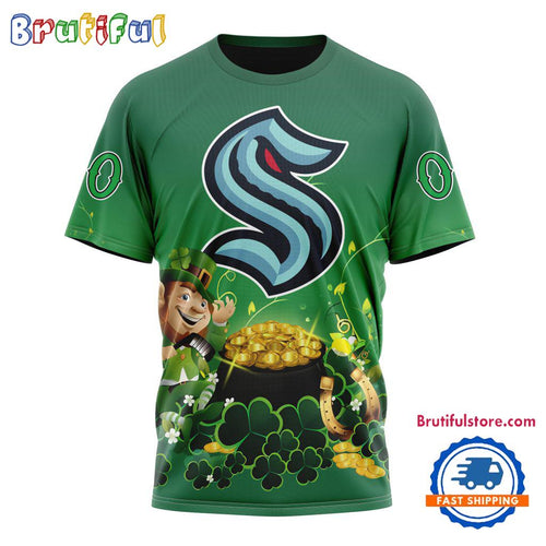 NHL Seattle Kraken Personalize St. Patrick’s Day Hockey Team T Shirt, Hoodie, Sweatshirt