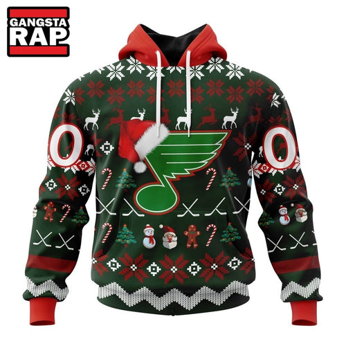 NHL St. Louis Blues Hockey Christmas Is Coming 2026 Hoodie, Hoodie T-Shirt