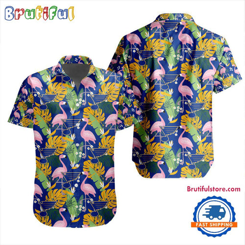 NHL St. Louis Blues Special Flamingo Hawaiian Design Button Shirt