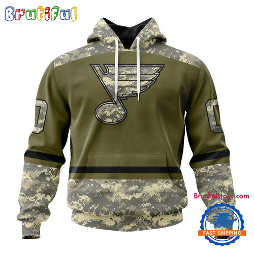 NHL St. Louis Blues Special Veterans Military Appreciation Hoodie, TShirt, Sweatshirt