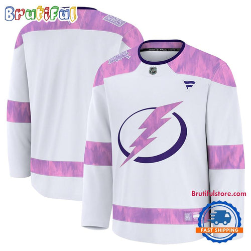 NHL Tampa Bay Lightning 2024 Hockey Fights Cancer Practice Jersey Shirt