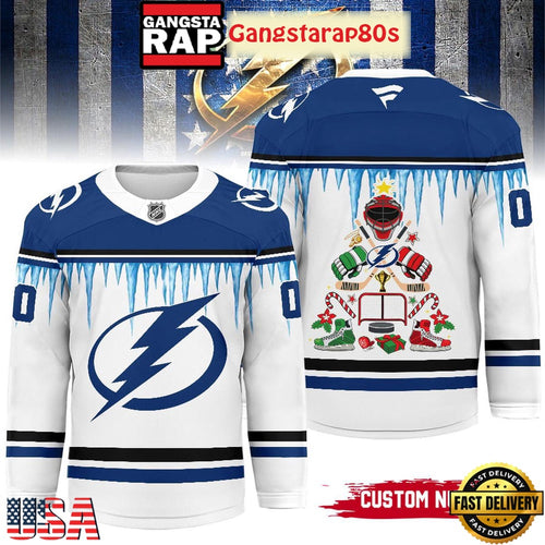 NHL Tampa Bay Lightning Christmas New 2025 Custom Number Hockey Jersey