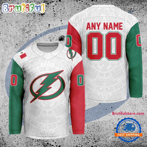 NHL Tampa Bay Lightning Personalized Mexican Heritage Hockey Jersey