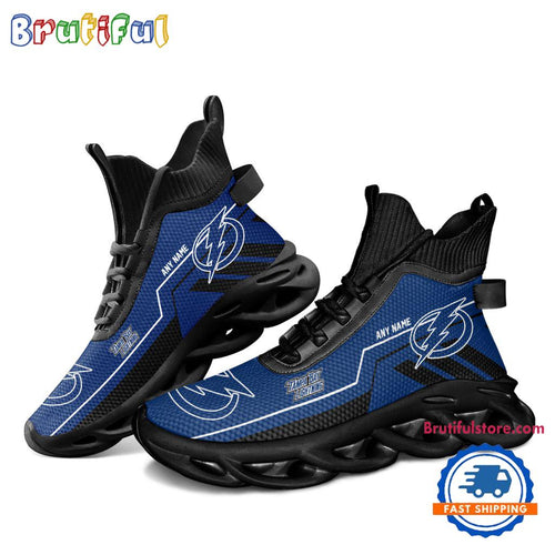NHL Tampa Bay Lightning Personalized Name Hockey Team Design High Top Max Soul Shoes
