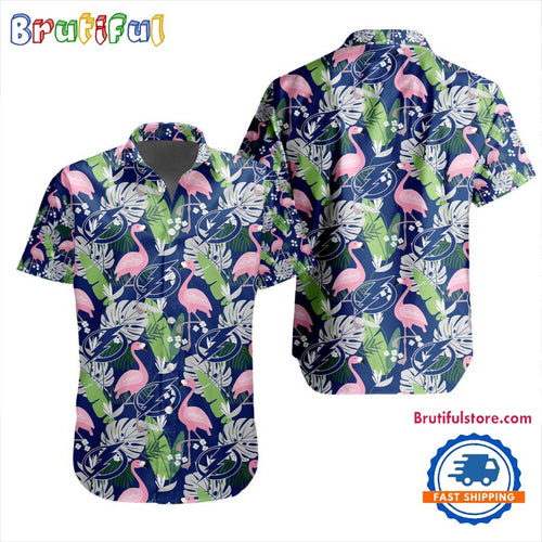 NHL Tampa Bay Lightning Special Flamingo Hawaiian Design Button Shirt
