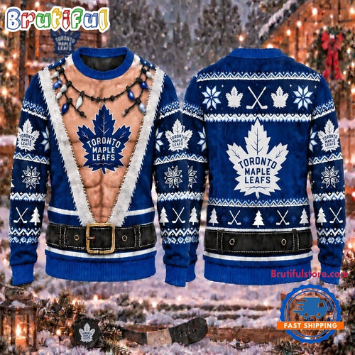 NHL Toronto Maple Leafs Funny Body Christmas Ugly Sweater