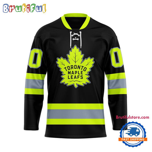 NHL Toronto Maple Leafs Honoring Firefighters Lace Hockey Jersey