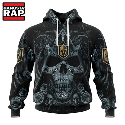 NHL Vegas Golden Knights Special Design Halloween With Skull Art Hoodie, T Shirt