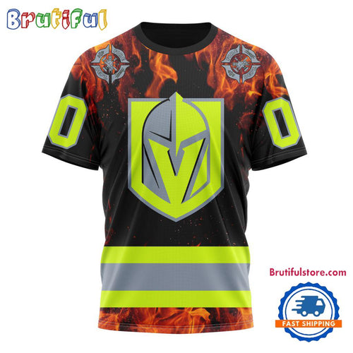 NHL Vegas Golden Knights Special Honoring Firefighters Design T Shirt, Hoodie, Sweatshirt