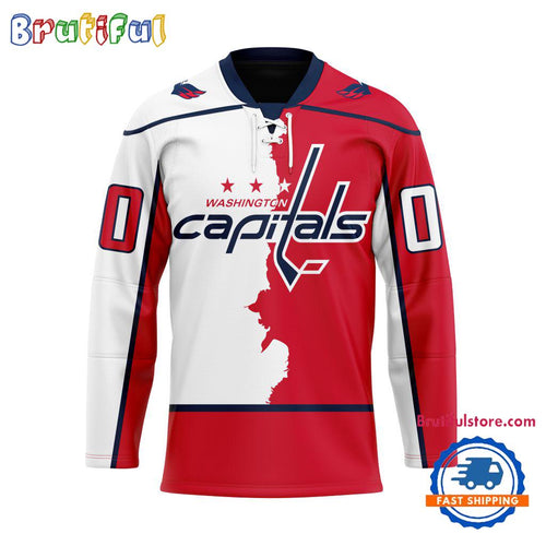 NHL Washington Capitals Home Mix Away New Design Hockey Jersey