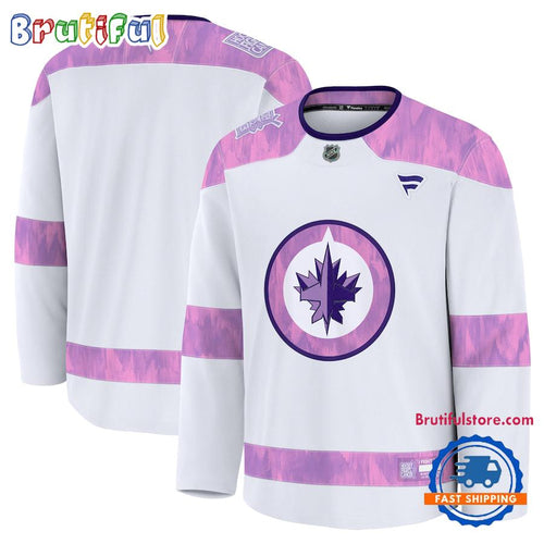 NHL Winnipeg Jets 2024 Hockey Fights Cancer Practice Jersey Shirt