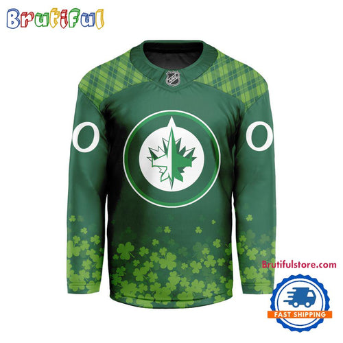 NHL Winnipeg Jets St.Patrick’s Day New Design Hockey Jersey