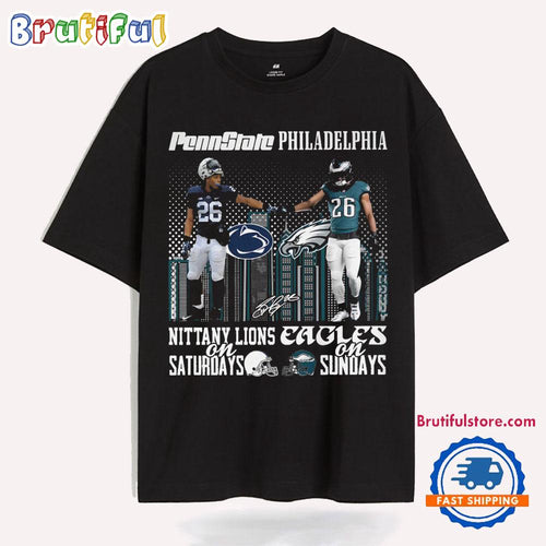Nittany Lions And Philadenphia Eagles On Saturdays On Sundays T Shirt