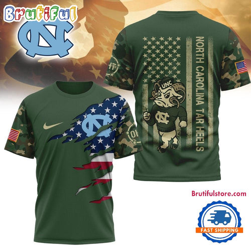 North Carolina Tar Heels 2025 NCAA Veteran Limited 3D Shirt