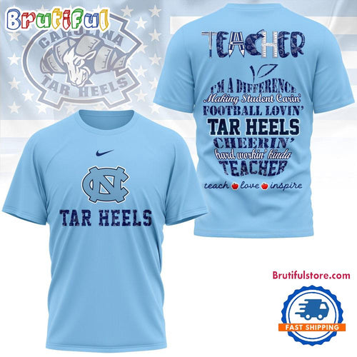 North Carolina Tar Heels Teacher Pride 2025 Unisex 3D Shirt