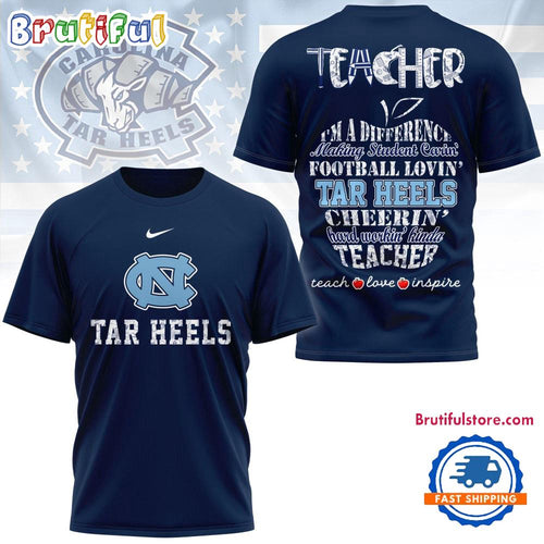 North Carolina Tar Heels Teacher Teach Love Inspire All Over Print Shirt