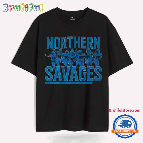 Northern Savages Detroit Lions Football T Shirt