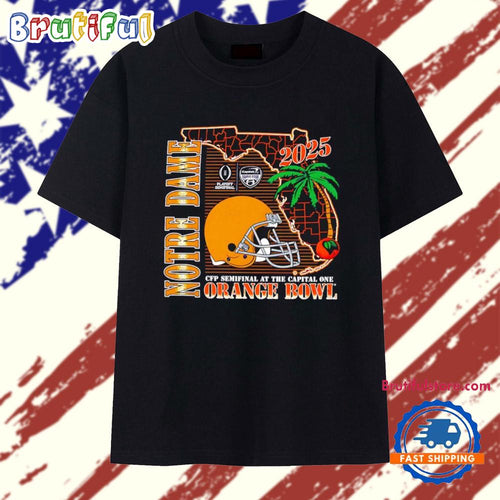 Notre Dame Fighting CFP Semifinal Irish Orange Bowl 2026 helmet state T Shirt
