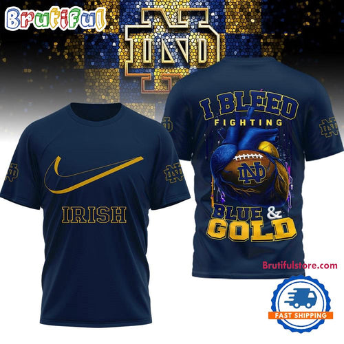 Notre Dame Fighting Irish 2025 NCAA I Bleed Unisex 3D Shirt