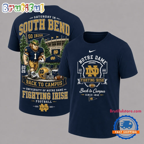 Notre Dame Fighting Irish 2026 NCAA Back To Campus 3D Shirt