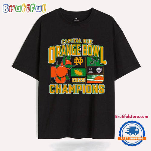 Notre Dame Fighting Irish Capital One Orange Bowl 2025 Champions T Shirt