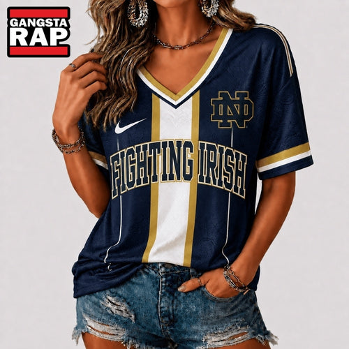 Notre Dame Fighting Irish NCAA Rivalry Game Spirit V neck T Shirt