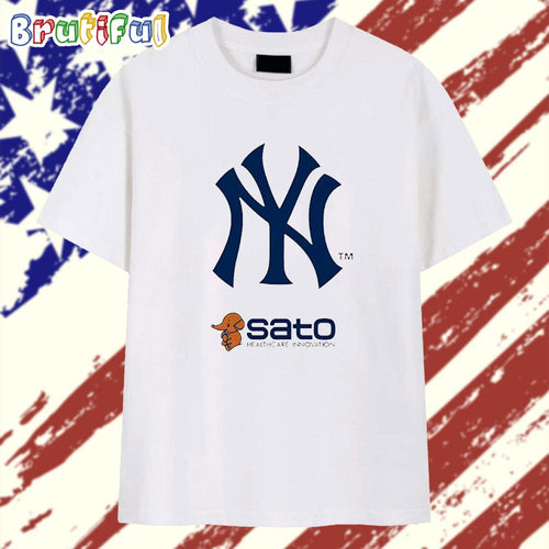 NY Yankees Sato Healthcare Innovation Logo T Shirt