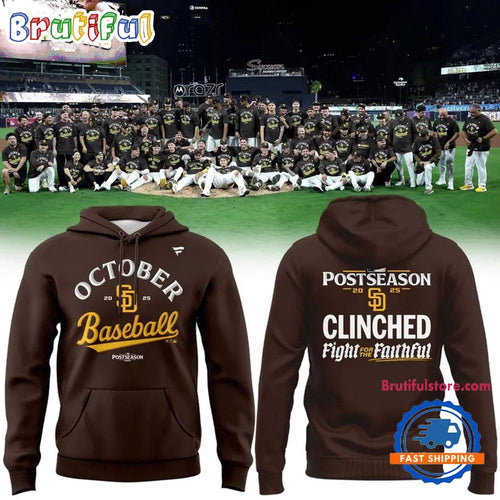 October Baseball Post Season 2025 MLB San Diego Padres Hoodie