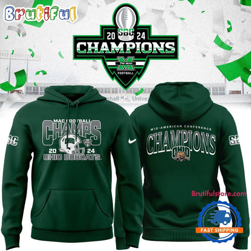 Ohio Bobcats Football 2024 MAC Champions Hoodie