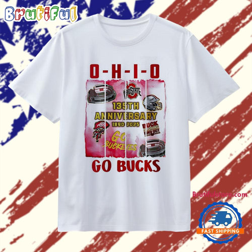 Ohio State Buckeyes 135th Anniversary 1890 2025 Go Bucks T Shirt